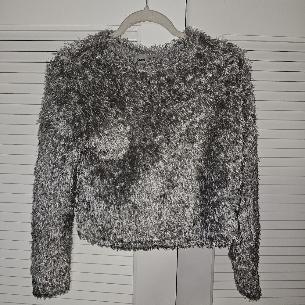 Grey fuzzy sweater